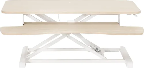 Vista 33 de VIVO Convertidor de escritorio de 26 pulgadas, Serie K, elevador ajustable de sentado a parado, estación de trabajo para dos monitores y laptop