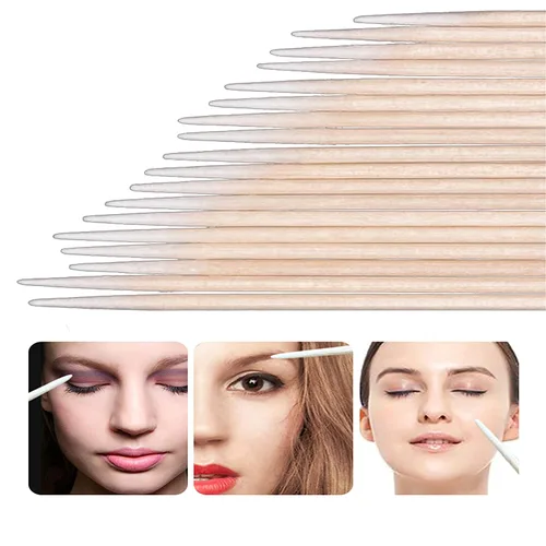 Vista 3 de 1600 hisopos de algodón puntiagudos de 2.75 pulgadas con punta de algodón microblading de precisión
