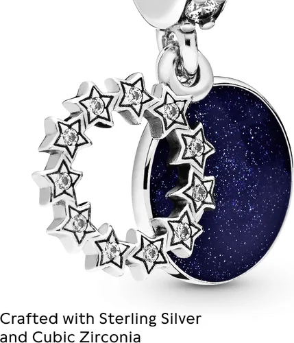Vista 3 de PANDORA Joyería de estrellas inspiradoras colgantes de circonita cúbica en plata de ley Metal Esmalte Circonita cúbica