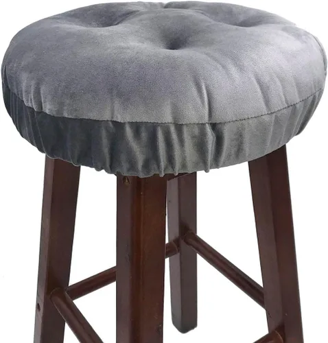 Vista 16 de Augld Paquete de 2 Cojines para Taburetes de Bar con Banda Elástica Cubierta de Taburete 12 Pulgadas Beige