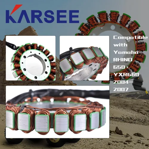 Vista 3 de KARSEE Magneto estator compatible con Yamaha RHINO 660, Yamaha Grizzly 660 Yfm660 Yfm 660 2004-2007 Grizzly 400 450 5GH-81410-00-00