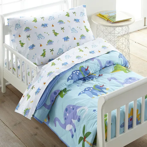Vista 2 de Wildkin - Juego de sábanas 100% algodón para niños – Sábanas suaves y acogedoras - Dinosaurio Land