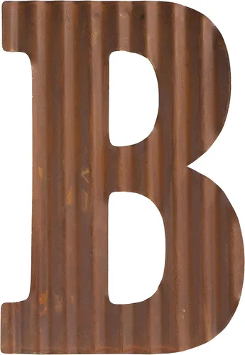 Vista 5 de COLLECTIVE HOME - Letras metálicas de 12 pulgadas para decoración de pared, letras oxidadas corrugadas, decoración rústica para colgar en la pared