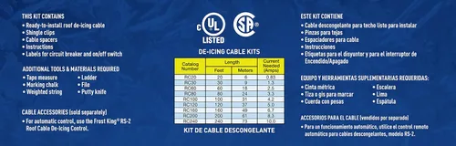 Vista 7 de Kit de cables eléctricos automáticos para techos color negro, de 160 x 120 x 7 pies, RC160 de Frost King, RC30