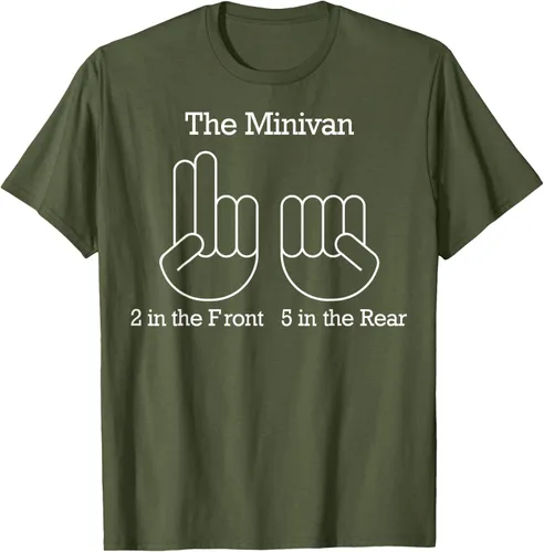 Vista 35 de The Minivan 2 In The Front 5 In The Rear Camiseta, Negro