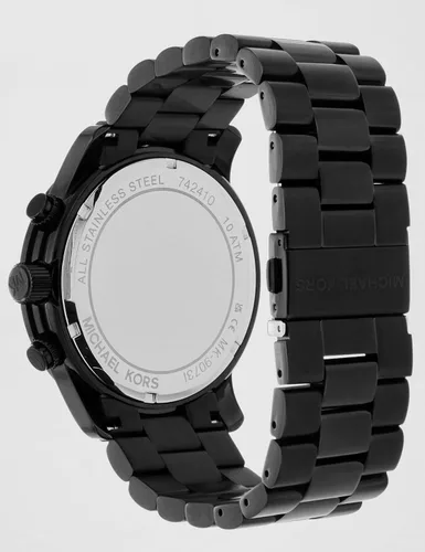 Vista 2 de Michael Kors Runway - Reloj cronógrafo de acero inoxidable para hombre con correa de acero o silicona