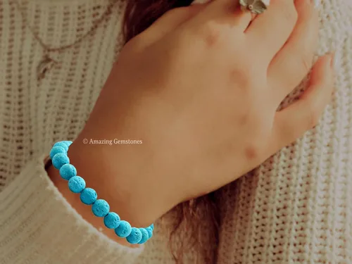 Vista 544 de Amazing Gemstone Crystal Bracelet for Women Men's Gifts - Protection Healing Crystal Bracelet - 8mm Gemstone Beaded Stretchable Bracelet Pulseras