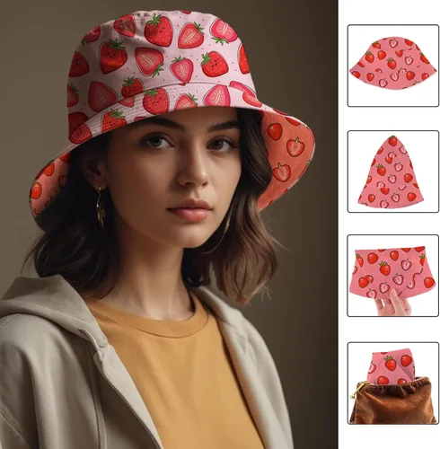 Vista 4 de Sombrero de pescador para mujeres y hombres, unisex, plegable, para exteriores, sombrero de pescador
