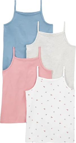 Vista 7 de Simple Joys by Carter's Camisetas sin mangas para niñas Rosa/Azul Jaspeado
