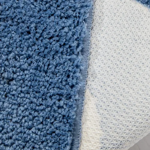 Vista 8 de IcosaMro Alfombra de baño azul con diseño de ballena, bonita alfombra antideslizante, lavable, de microfibra, absorbente de agua, alfombra de piso