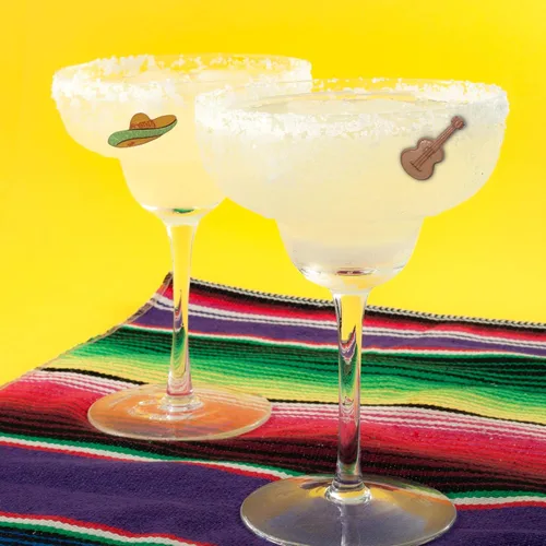 Vista 5 de Simply Charmed Cinco de Mayo/Fiesta y Margarita - Marcadores magnéticos para copas de vino y suministros para fiestas