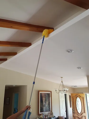 Vista 9 de Feather Microfiber Plus Nylon Static Cobweb Duster Alcanza hasta 20 pies Kit de plumero Webster de ventilador de techo extensible de 3 niveles