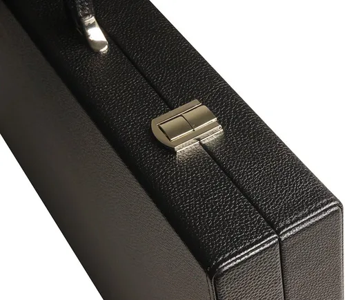 Vista 9 de Juego de Backgammon Premium de 19 pulgadas, tamaño grande, tablero negro, puntos blancos y verdes