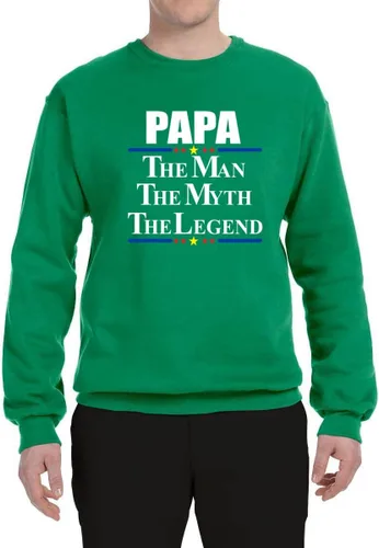 Vista 3 de Wild Bobby Papa The Man Myth Legend Funny Gift Idea Father's Day Unisex Crewneck Sweatshirt
