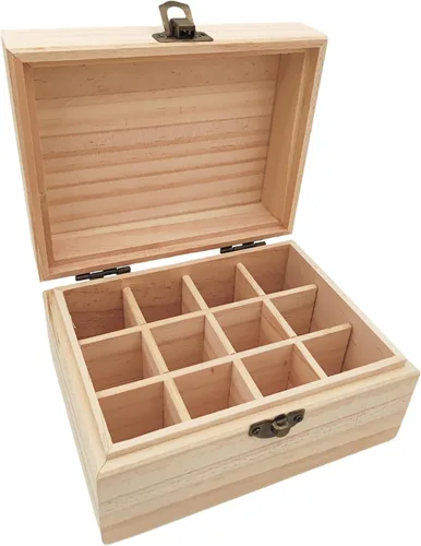 Vista 8 de Anktily Caja organizadora de almacenamiento de madera sin terminar con tapa, caja de madera sin pintar para recuerdos pequeños, joyas, estuche
