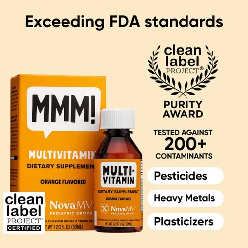 Vista 2 de Suplemento multivitamínico de 1.7 fl oz para bebés y niños, de NovaMV