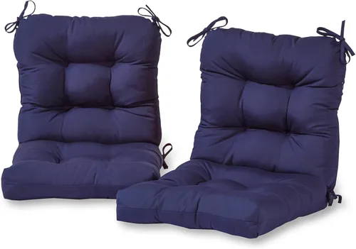 Vista 20 de Greendale Home Fashions Juego de 2 cojines de asiento y respaldo para exteriores, diseño Adobe Stripe 2