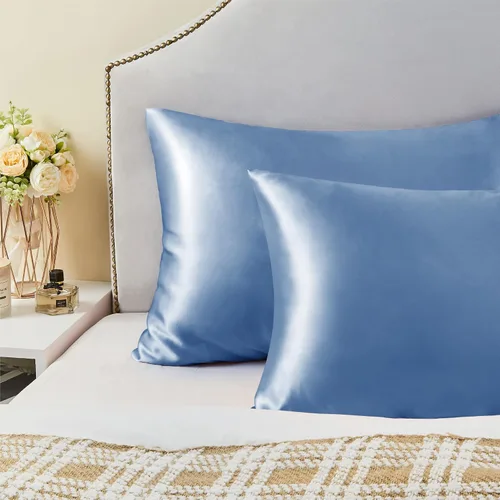 Vista 7 de BEDELITE Funda de almohada de satén para cabello y piel, súper suave y refrescante similar a las fundas de almohada de seda, paquete de 2 con cierre