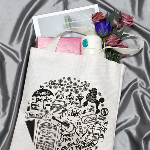 Vista 5 de GJTIM Bolsas de mano inspiradas en programas de televisión, regalos para fanáticos de los programas de televisión, mercancía para hombres y mujeres