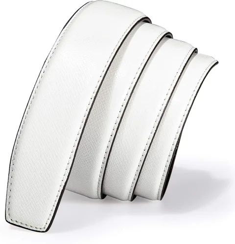Vista 5 de BarryWang Cinturón formal para hombre cuero de grano completo con hebilla automática sin níquel regalo de lujo