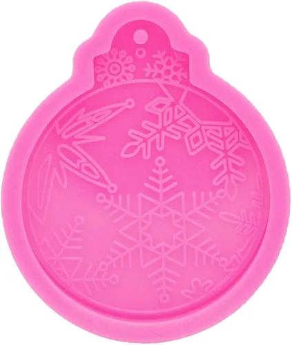 Vista 20 de Moldes de resina con forma de árboles de Navidad superbrillantes, molde de resina de silicona, molde colgante de decoración de Navidad
