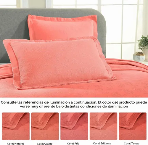 Vista 5 de Superior colcha de una plaza de jacquard y matelasse 100 % algodón de alta calidad, turquesa, individual, Coral, gemelo
