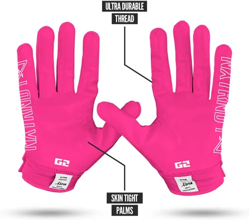 Vista 4 de Nxtrnd G2 Football Gloves, Men's Ultra Sticky Elite Receiver Gloves