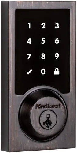 Vista 8 de Kwikset 916 cerradura electrónica inteligente SmartCode con entrada sin llave y pantalla táctil con seguridad SmartKey y tecnología ZigBee 3.0