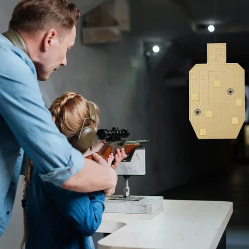 Vista 4 de Qilery 9000 calcomanías cuadradas autoadhesivas de tiro para pastores blancos de 0.87 pulgadas para rango de pistola, accesorios de práctica