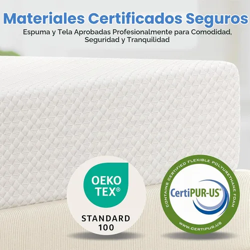 Vista 5 de Yaheetech Colchón individual de 8 pulgadas, colchón de espuma viscoelástica de gel refrescante de 3 capas (paquete de 2)