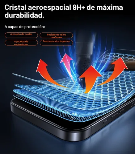 Vista 6 de TORRAS OrigArmor - Protector de pantalla para iPhone 17 Pro Max [100% antirreflectante] [ajuste de cobertura completa 3D] de grado militar