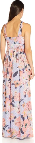 Vista 2 de Adrianna Papell Vestido halter de gasa estampado para mujer