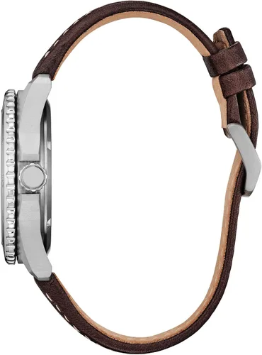 Vista 2 de Citizen Men's Eco-Drive Brycen Sport Casual Watch, Silver-Tone Super Titanium Case, 3 Hand, Date Marrón/Azul