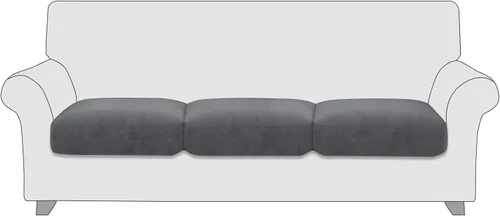 Vista 18 de Fundas de cojín de terciopelo para asiento de sofá, fundas elásticas para cojines de sofá, antideslizantes, protectores de muebles, fundas de cojín