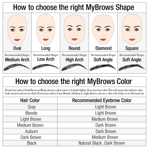 Vista 3 de Godefroy MyBrows Transferencias de cejas de larga duración, arco bajo, marrón oscuro, 48 pares de cejas (96 transferencias individuales)