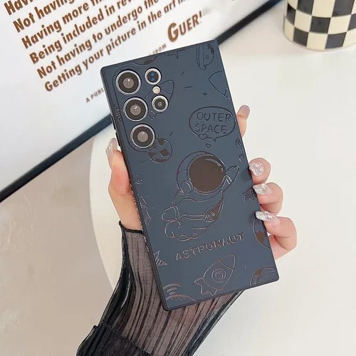 Vista 9 de Yonds Queen para Samsung Galaxy S21 Funda Linda, Cubierta de Parachoques Elegante con Diseño de Astronauta de Dibujos Animados, Espacio, Luna