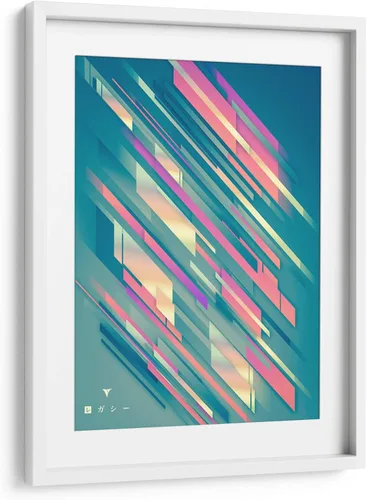 Vista 10 de Canvas Lab LEGACY by Nix 11 x 15 in Fine Art Framed Print, Frame Color: Black, With Mat Abstract, Colorful, Patterns, Modern, Geometric