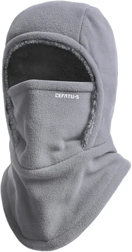 Vista 8 de Gorro unisex resistente al viento y cálido, pasamontañas de invierno con cubierta para la nariz y las orejas, gorro de cuello para esquí, motocicleta