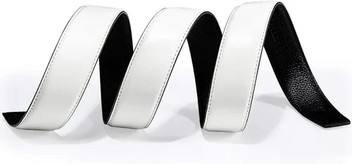 Vista 6 de BarryWang Cinturón formal para hombre cuero de grano completo con hebilla automática sin níquel regalo de lujo