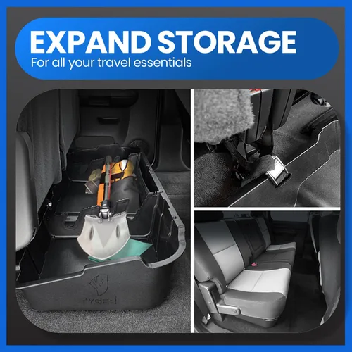 Vista 4 de Tyger Auto Caja de almacenamiento para debajo del asiento compatible con Chevy Silverado GMC Sierra 1500 2007-2013; 2007-2014 2500 3500HD Crew Cab