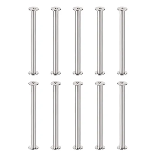 Vista 7 de 25 juegos de pernos de tornillo aptos para orificios de 3/16 pulgadas (0.197 in) de diámetro, hebilla de cinturón hembra M5x6mm, pernos