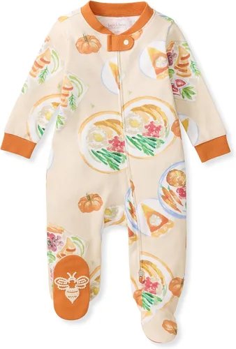 Vista 23 de Burt's Bees Baby Pijama con pies de algodón orgánico para niños Basketball Court