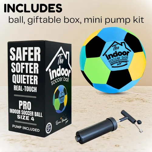 Vista 2 de La Pelota Interior — Pelota de Fútbol de Espuma Suave Acolchada Tamaño 4 para Niños (Edad 3+) — Pelota de Casa Esencial o Regalo de Fútbol