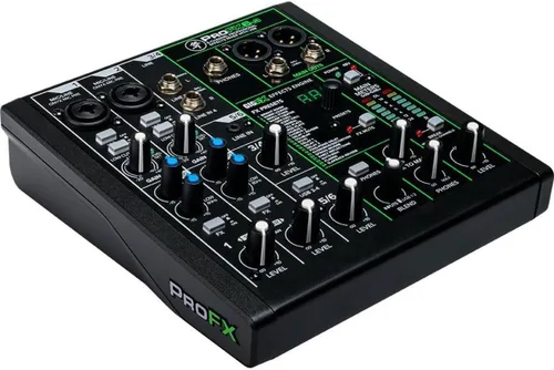 Vista 12 de Mackie ProFX6v3+ Mezclador analógico profesional de 6 canales con USB, preamplificadores de micrófono Onyx, motor de efectos GigFX y Bluetooth 2