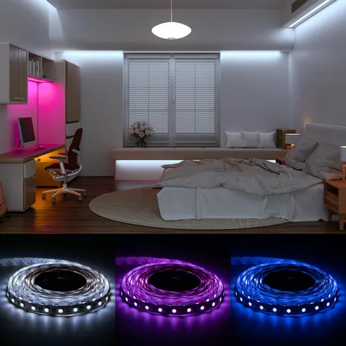 Vista 6 de BTF-LIGHTING RGBW LED Strip Cool White 16.4ft 60LED DC12V UL Listed IP30 RGB+blanco frío
