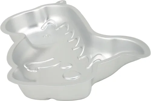 Vista 5 de Molde de pastel con forma de dinosaurio de trébol, molde de aluminio 3D para pastel de cumpleaños, aniversario, fiesta, Navidad
