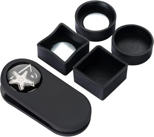 Vista 9 de CRICAL Pool Cue Chalk Holder Magnetic Pool Chalk Holder Portable Billiard Holder Round