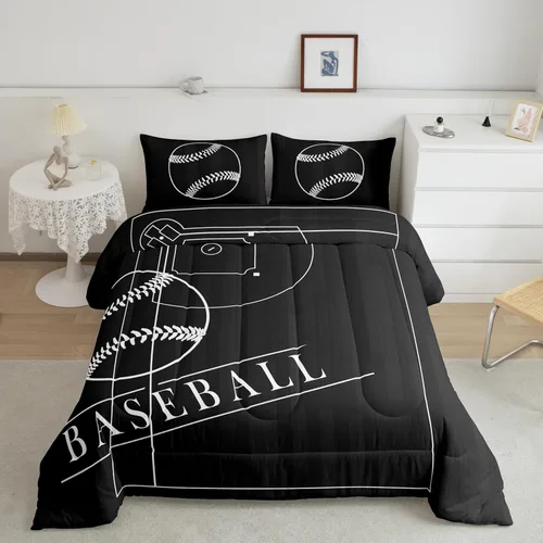 Vista 21 de Erosebridal Juego de ropa de cama de baloncesto tamaño individual para niños, juego de edredón deportivo para cancha de baloncesto, edredón marrón