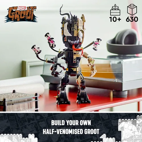Vista 2 de LEGO Marvel Groot Venenizado 76249 Juguete Transformable de Marvel para Jugar y Mostrar, Figura de Acción de Marvel Construible para Fans