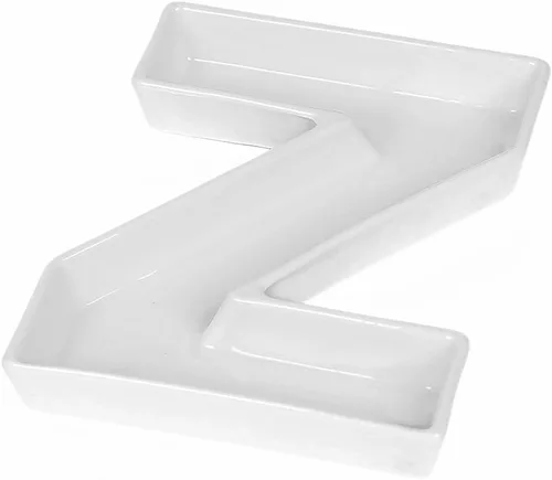 Vista 31 de Coffeezone - Plato de cerámica para dulces y nueces, decoración para bodas y fiestas, Blanco